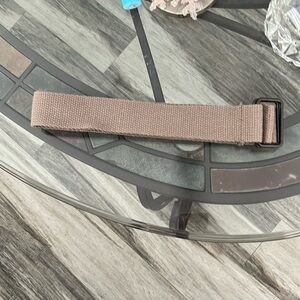 ADJUSTABLE FABRIC BELT 49in TOTAL LENGTH TAN COLOR BRAND NWOT UNKNOWN